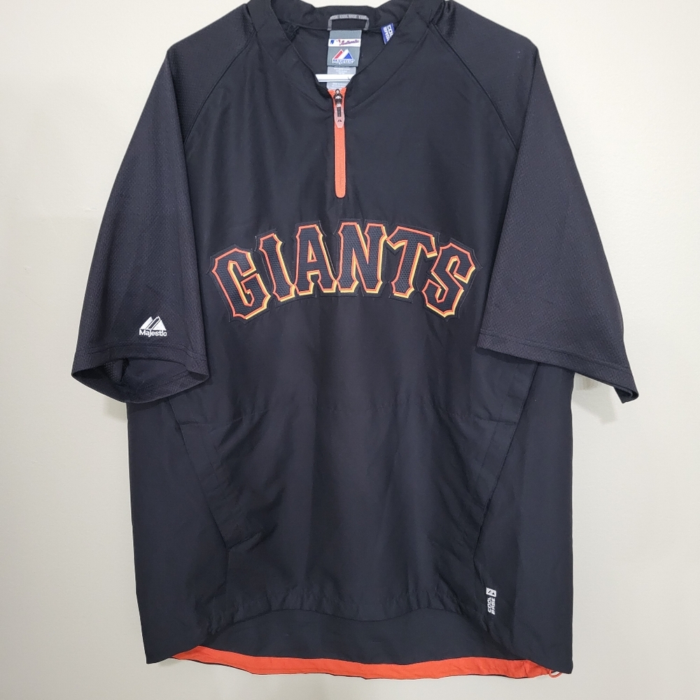 Majestic San Francisco Giants Black and Orange Windbreaker Pullover